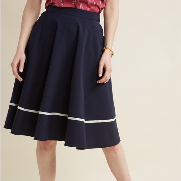 Modcloth Dresses & Skirts - Just this Sway A-line skirt in navy Modcloth Dresses & Skirts - Just this Sway A-line skirt in navy